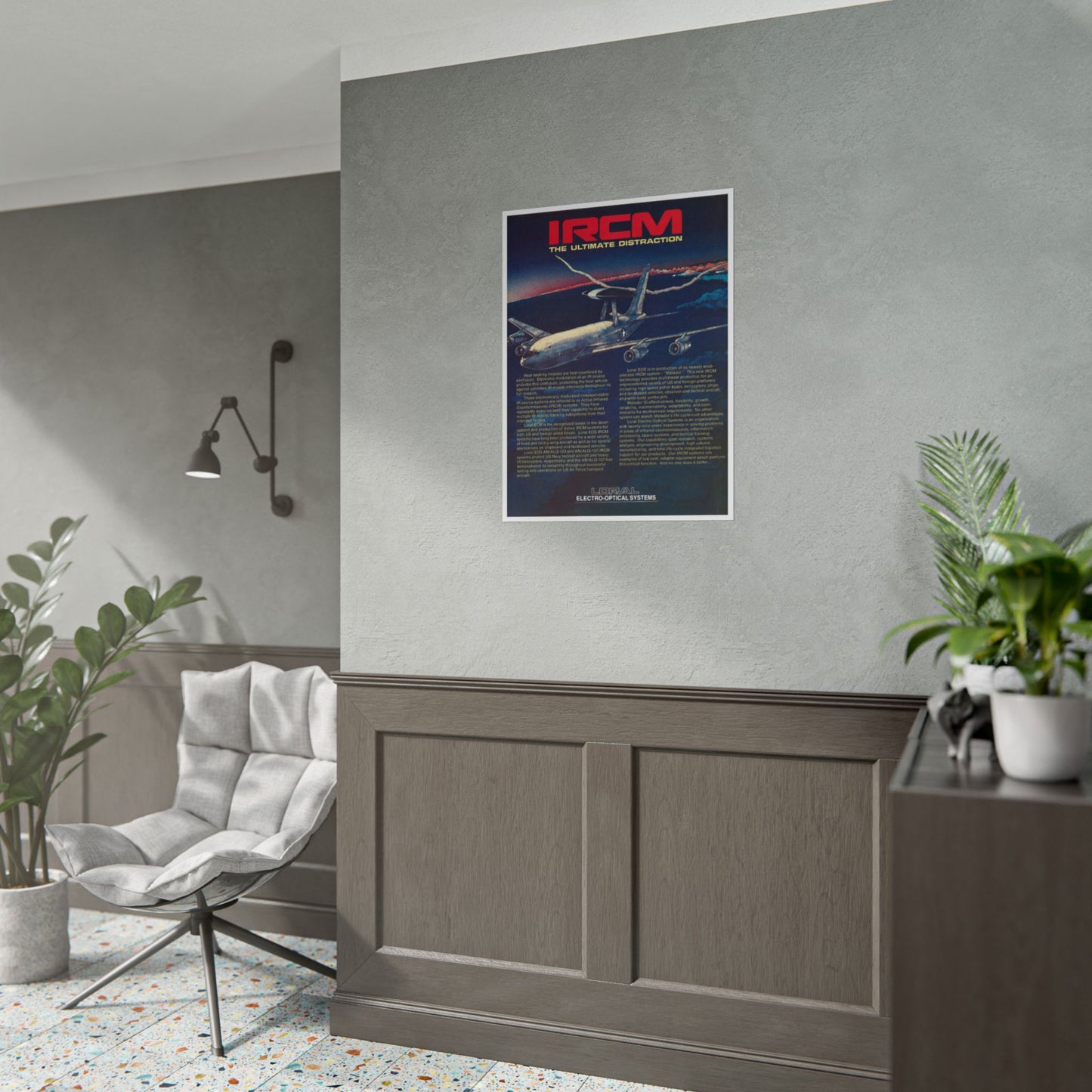 "E-3 AWACS - IR Counter Measures” Retro Style Military Aircraft Ad Poster Replica - Multiple Sizes Available!