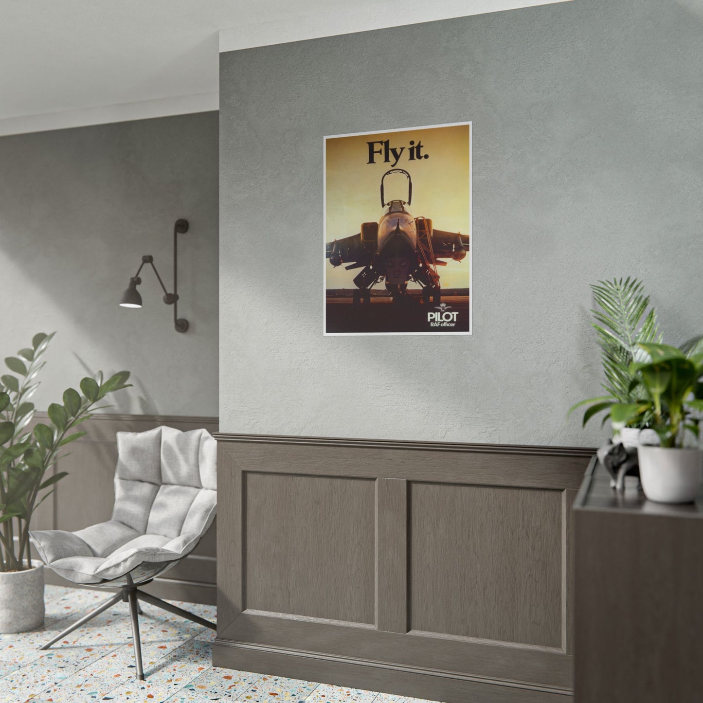 "RAF - Fly It” Retro Style Military Aircraft Ad Poster Replica - Multiple Sizes Available!