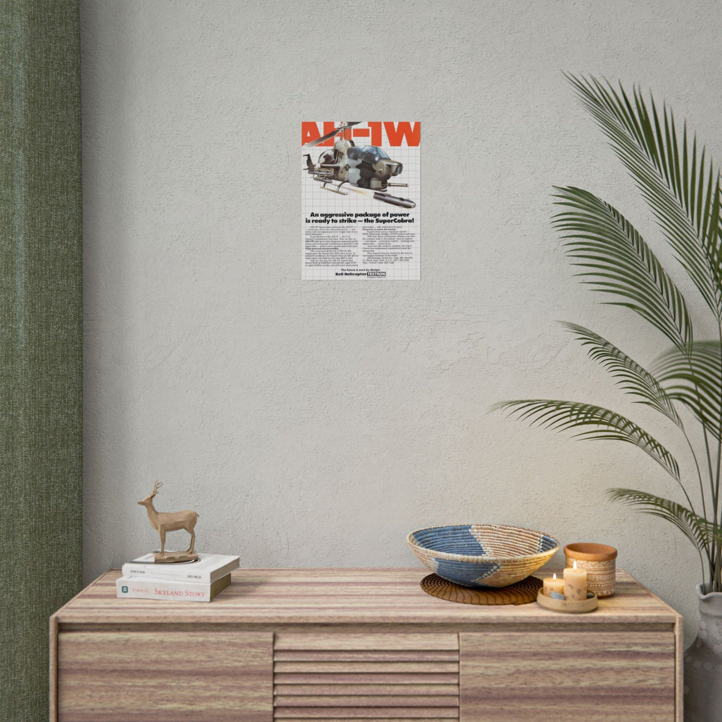 AH1W "SuperCobra" Retro Style Military Aircraft Ad Poster Replica - Multiple Sizes Available!