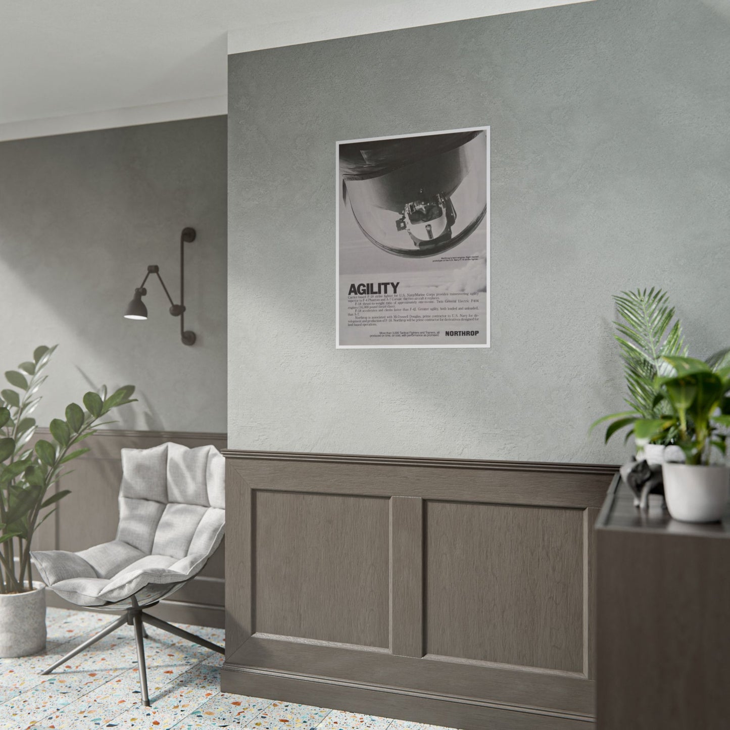 "F-18 - Agility” Retro Style Military Aircraft Ad Poster Replica - Multiple Sizes Available!