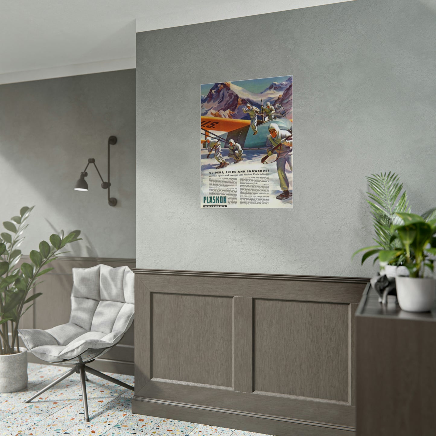 Built Lighter and Stronger - Retro Style Military Poster Replica