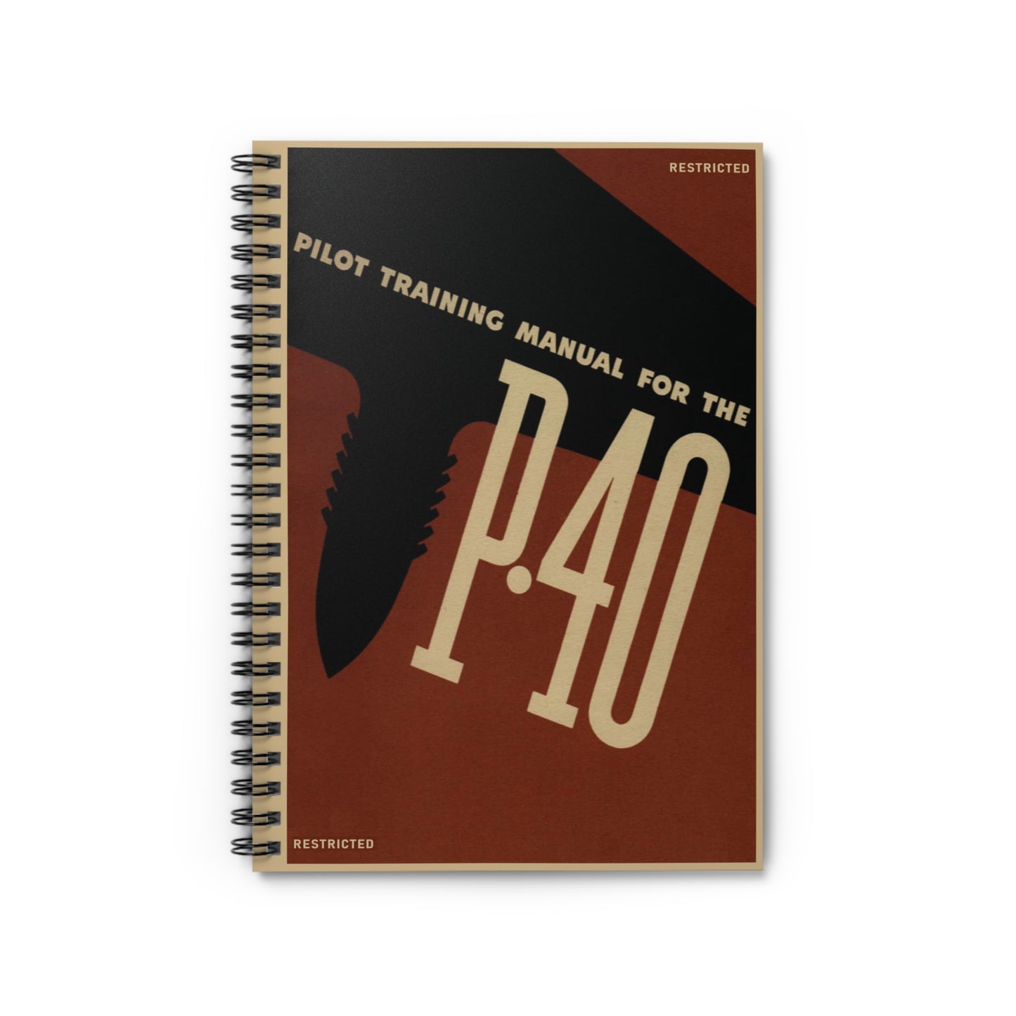 Vintage P-40 Training Manual Notebook