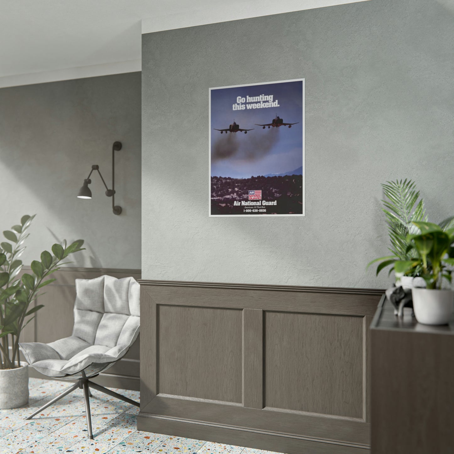 "Go Hunting This Weekend" Air National Guard - Retro Style Military Poster Replica