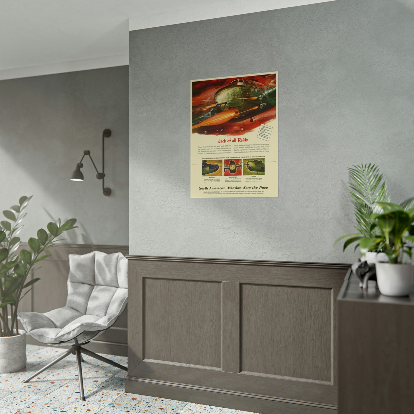 B-25 Mitchell "Jack of all Raids" - Retro Style Military Poster Replica