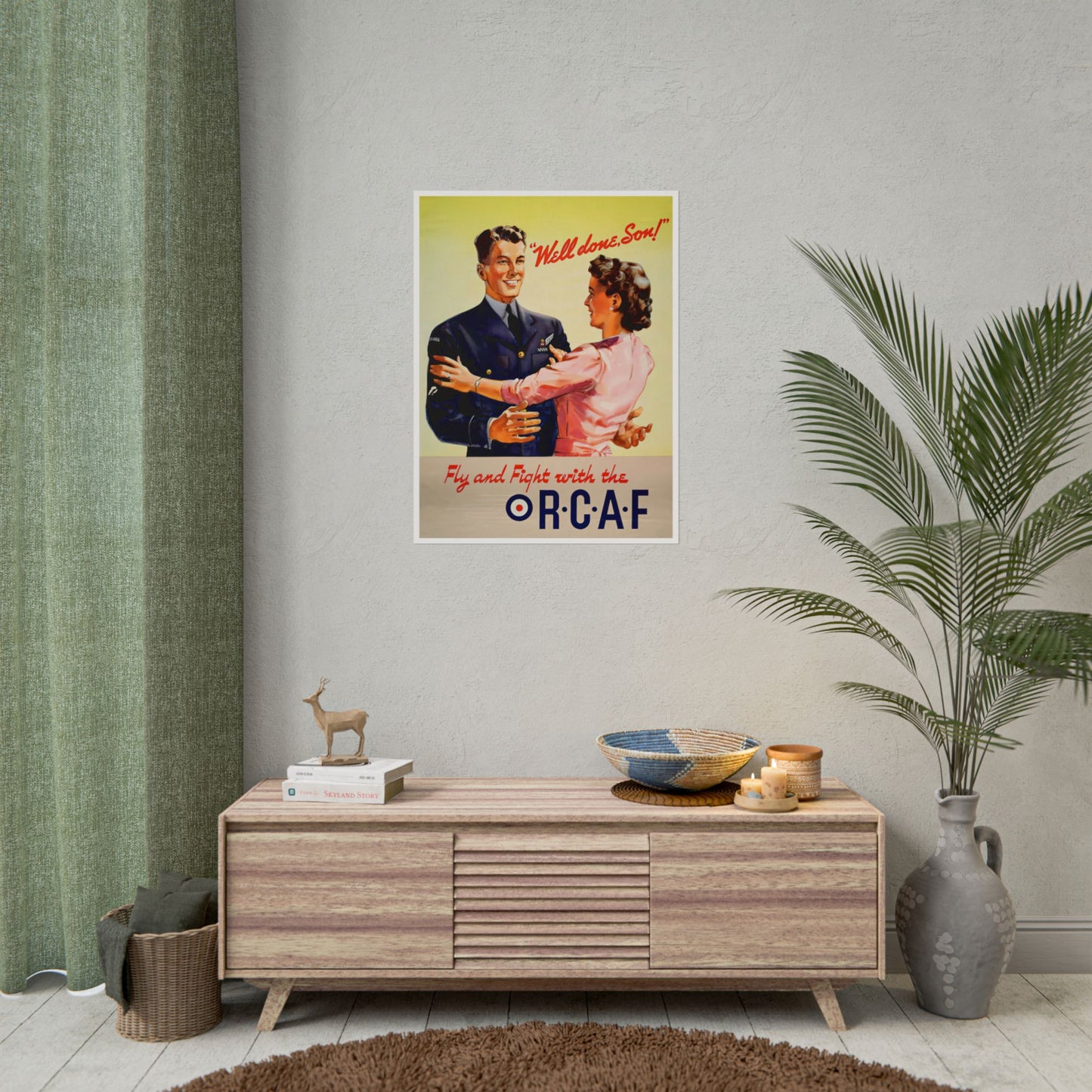 "Well Done Son!” Retro Style Royal Canadian Air Force (RCAF) Recruitment Ad Poster Replica - Multiple Sizes Available!