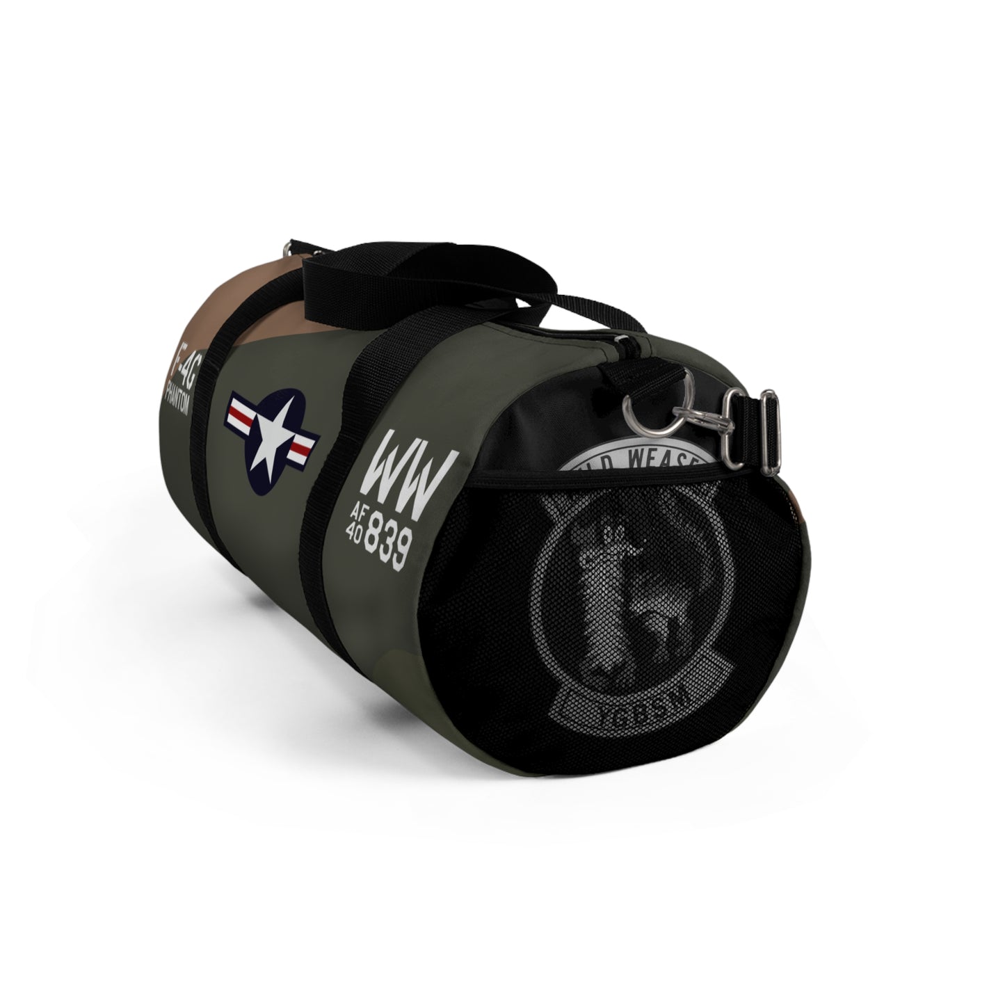 F-4 Phantom - Wild Weasel Military Aviation-Inspired Duffel Bag for Adventurers, Gym, Travel, Sports, or Camping