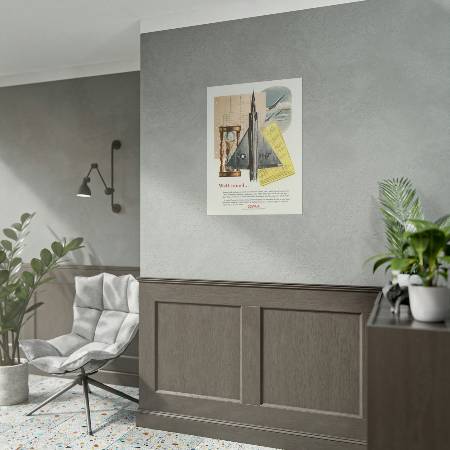 F-102A "Engineering to the Nth Power" - Retro Style Military Poster Replica