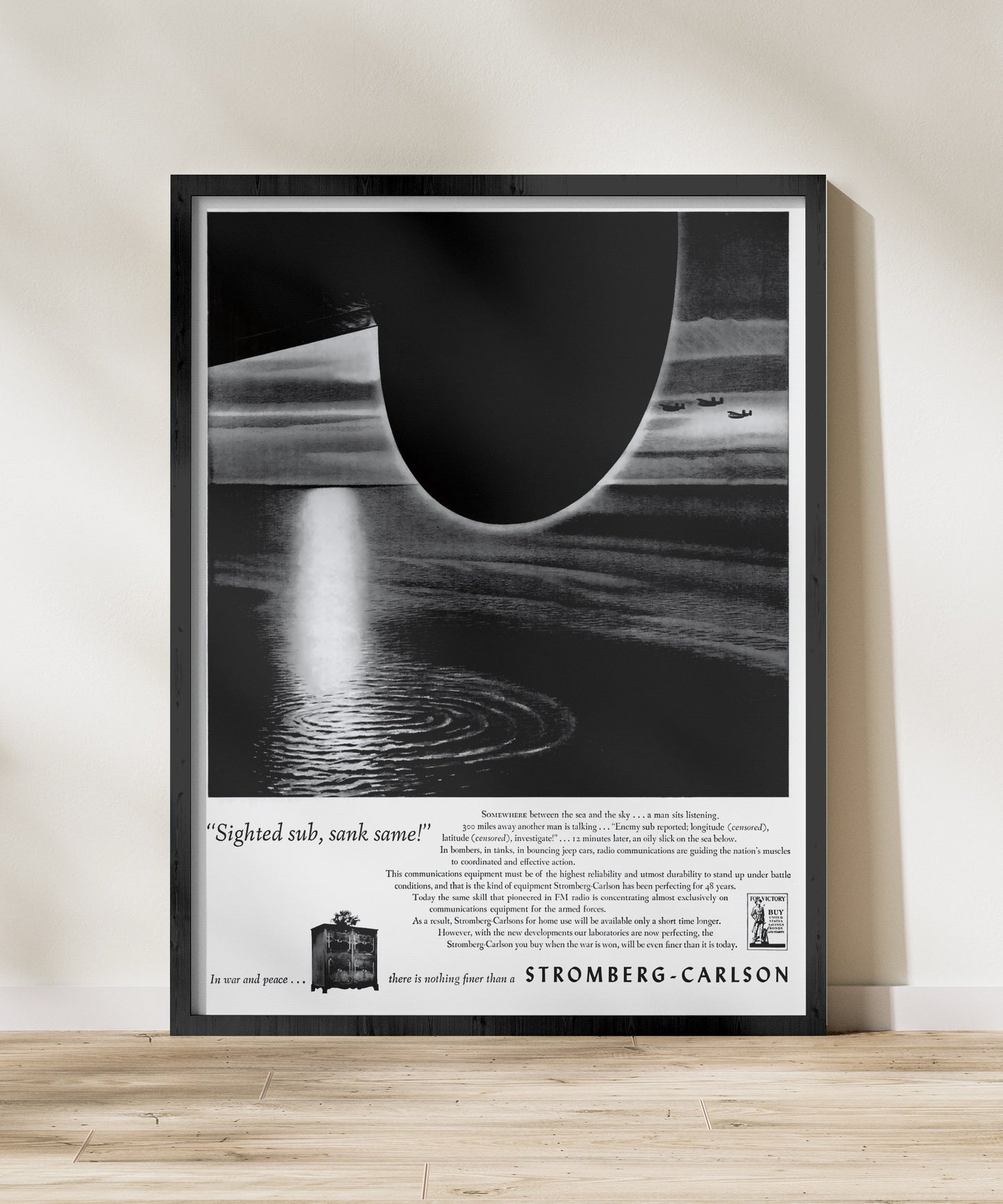 "Sighted Sub, Sank Same!" - Retro Style Military Poster Replica