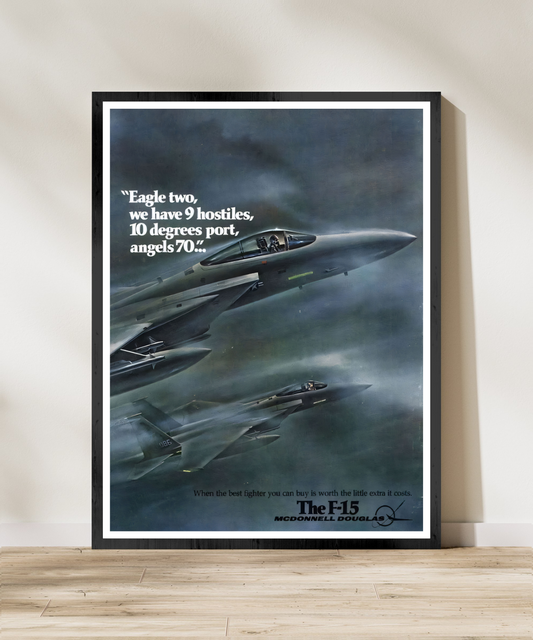 "F-15 Eagle - Worth The Little Extra” Retro Style Military Aircraft Ad Poster Replica - Multiple Sizes Available!