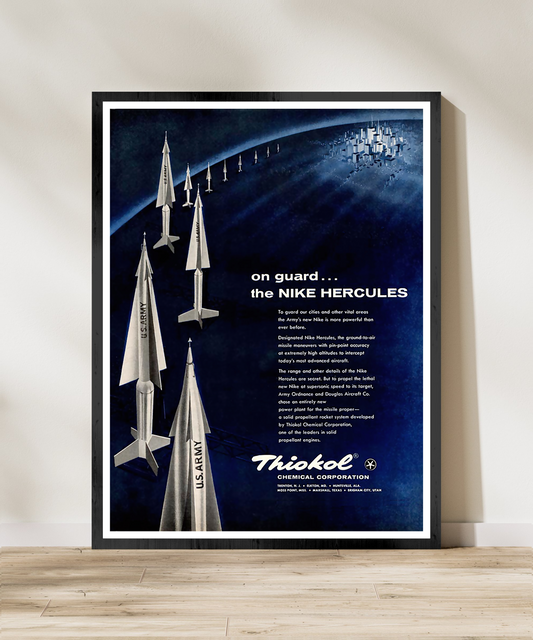 "Nike Hercules - On Guard” Retro Style Military Aircraft Ad Poster Replica - Multiple Sizes Available!