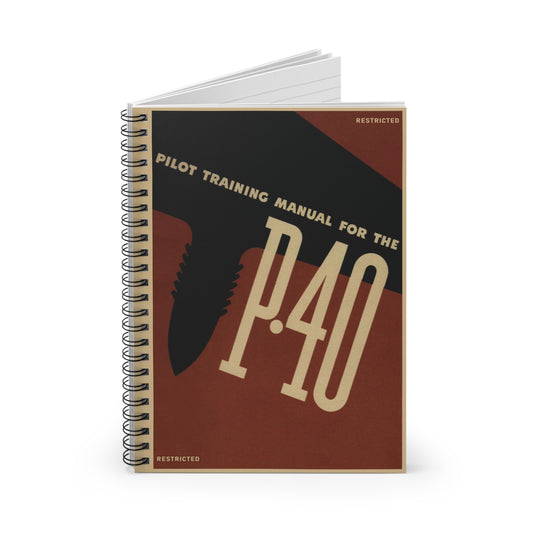 Vintage P-40 Training Manual Notebook