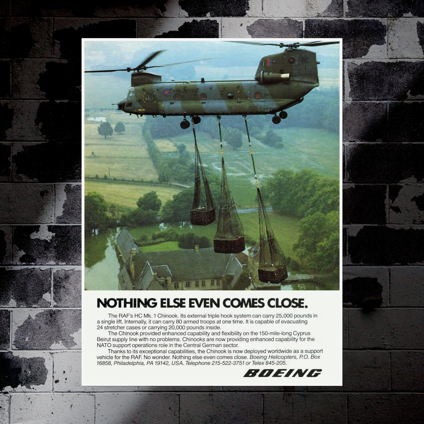 “Nothing Else Even Comes Close” Retro Style Military Aircraft Ad Poster Replica - Multiple Sizes Available!