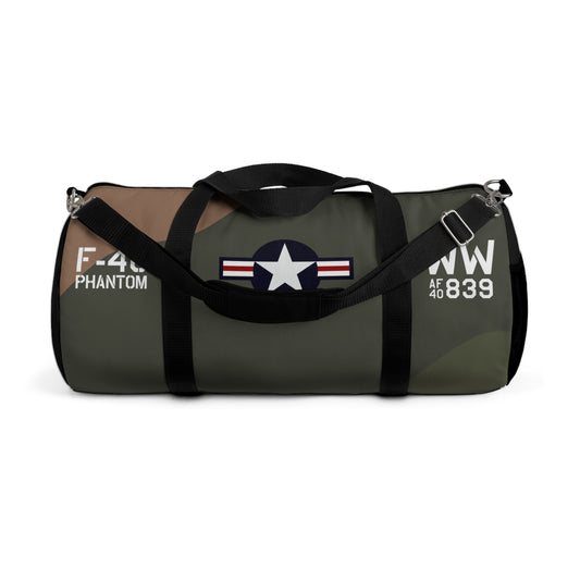 F-4 Phantom - Wild Weasel Military Aviation-Inspired Duffel Bag for Adventurers, Gym, Travel, Sports, or Camping