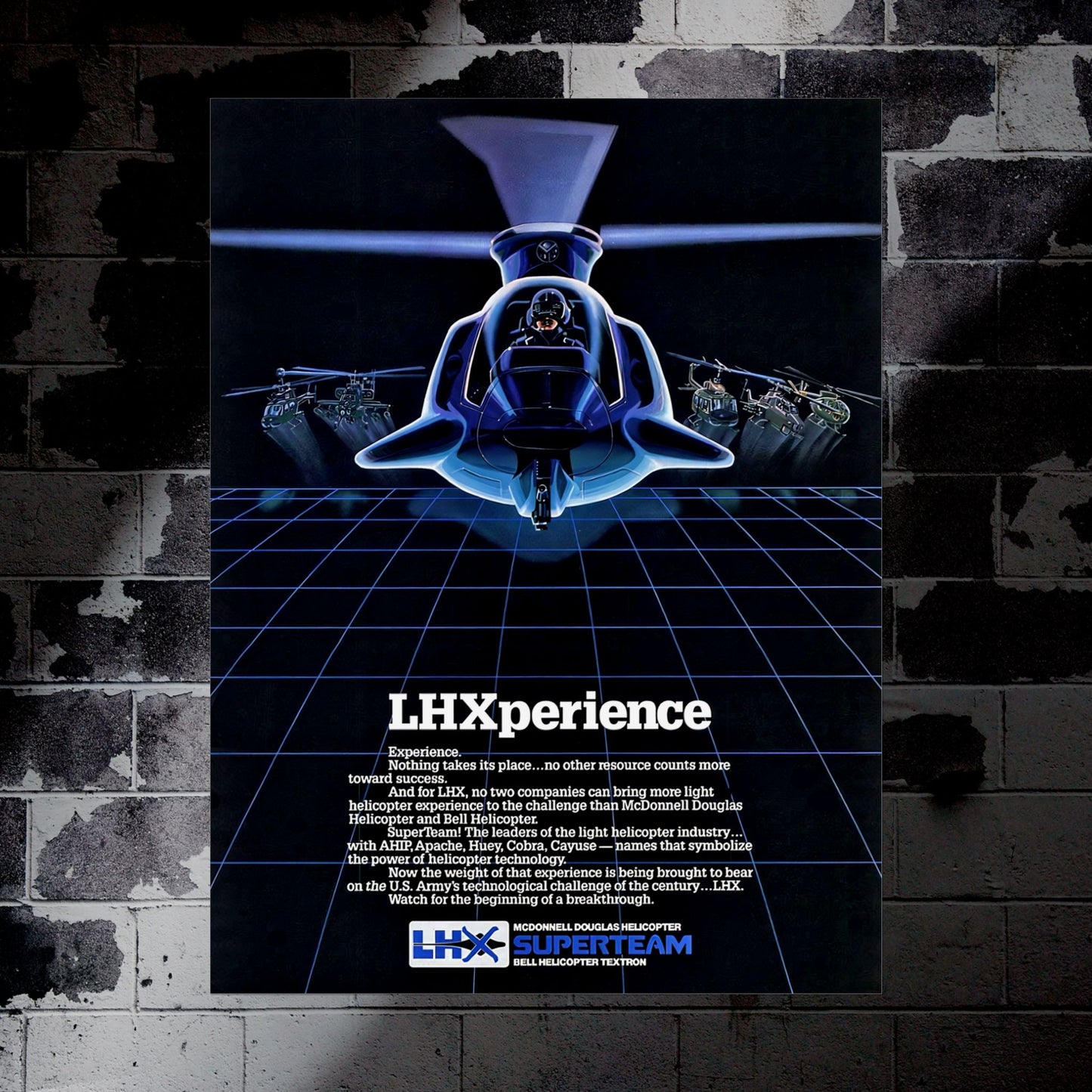 "LHXperience" Retro Style Military Aircraft Ad Poster Replica - Multiple Sizes Available!