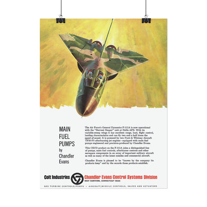 F-111A Aardvark Retro Style Military Aircraft Ad Poster Replica - Multiple Sizes Available!