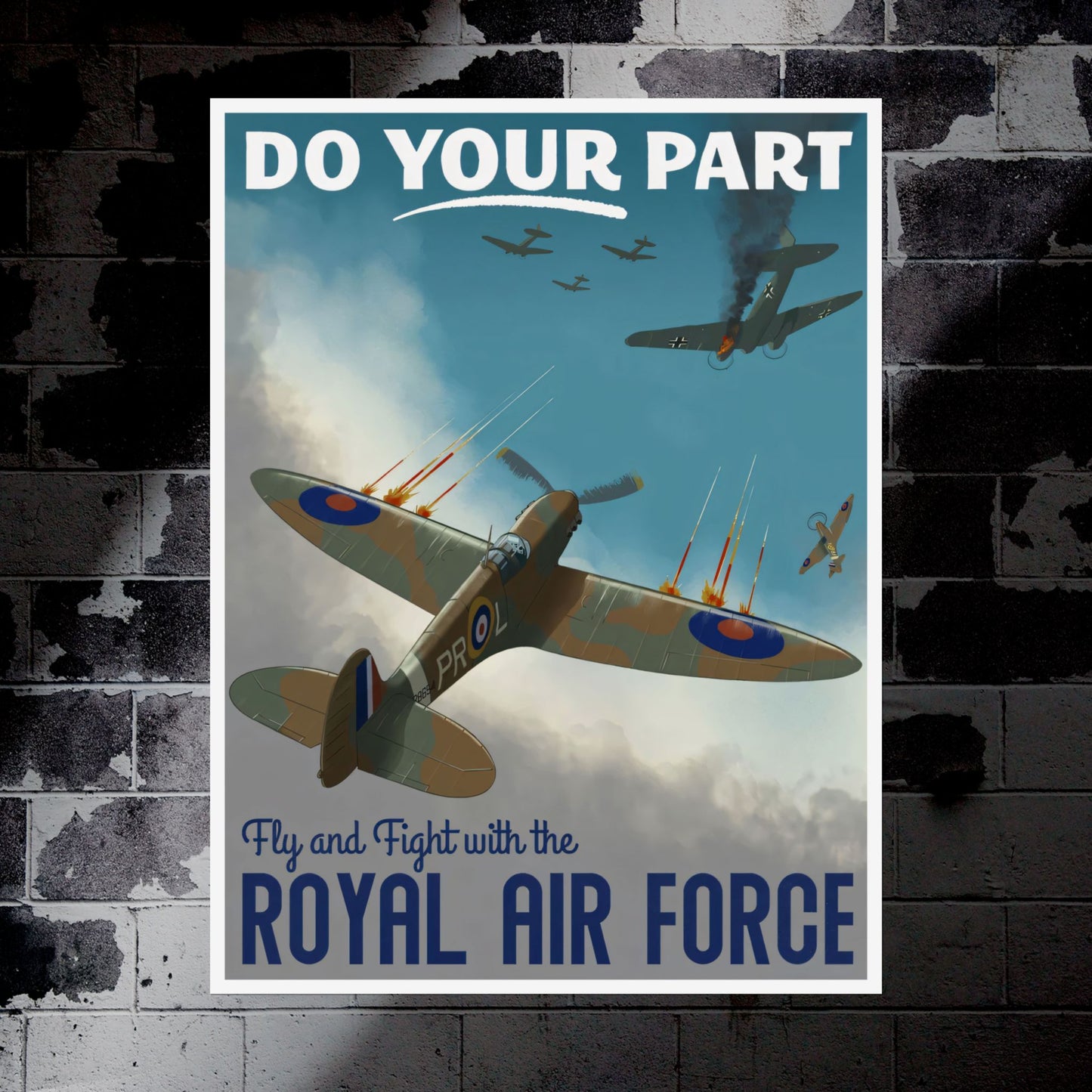 "Do Your Part” Retro Style Royal Air Force (RAF) Recruitment Ad Poster Replica - Multiple Sizes Available!