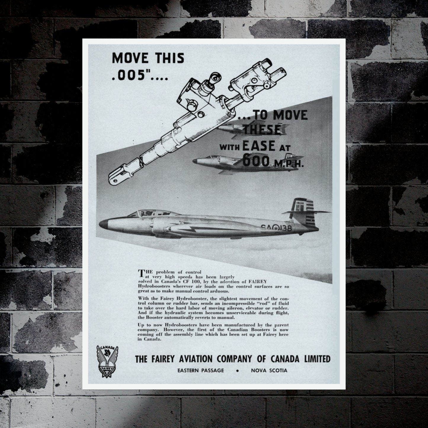 CF-100 “Canuck” Retro Style Military Aircraft Ad Poster Replica - Multiple Sizes Available!