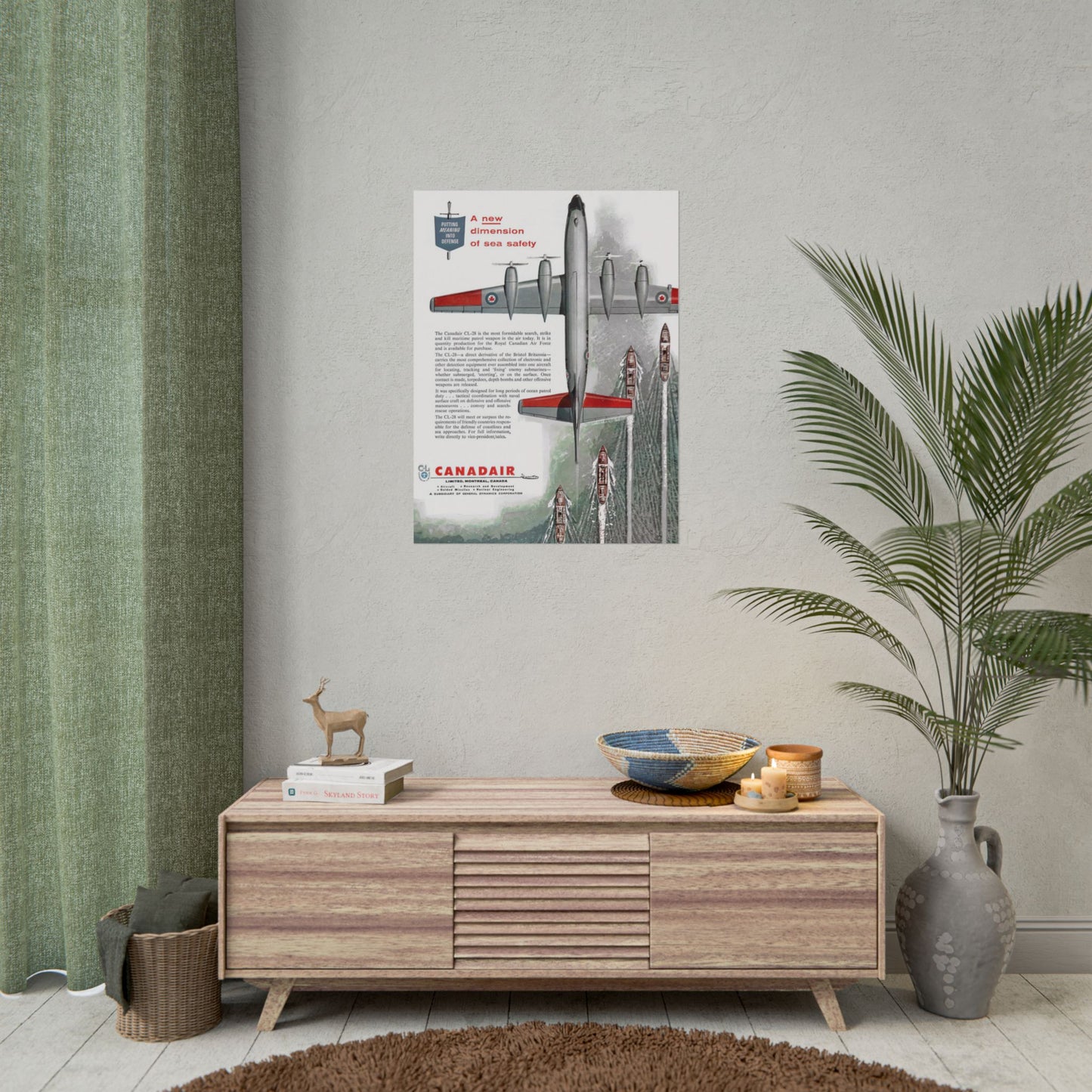 Canadair CL-28 "New Dimension" Retro Style Military Aircraft Ad Poster Replica - Multiple Sizes Available!