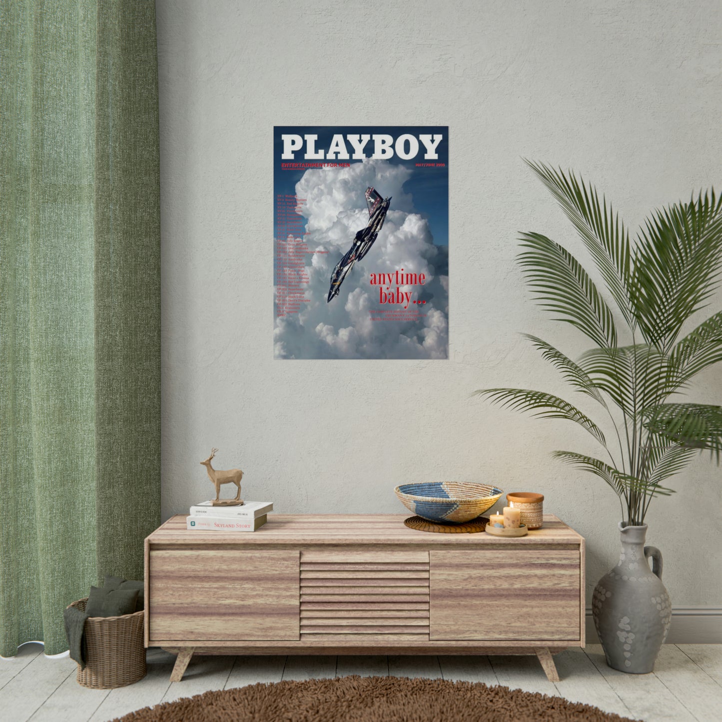 F-14 Tomcat Retro Style Playboy x Military Aircraft Ad Poster Replica - Multiple Sizes Available!