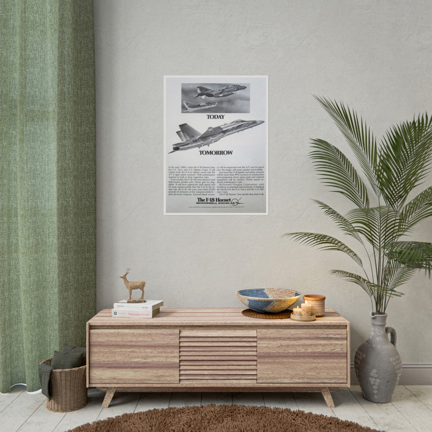 "One Aircraft That Does It All” Retro Style Military Aircraft Ad Poster Replica - Multiple Sizes Available!