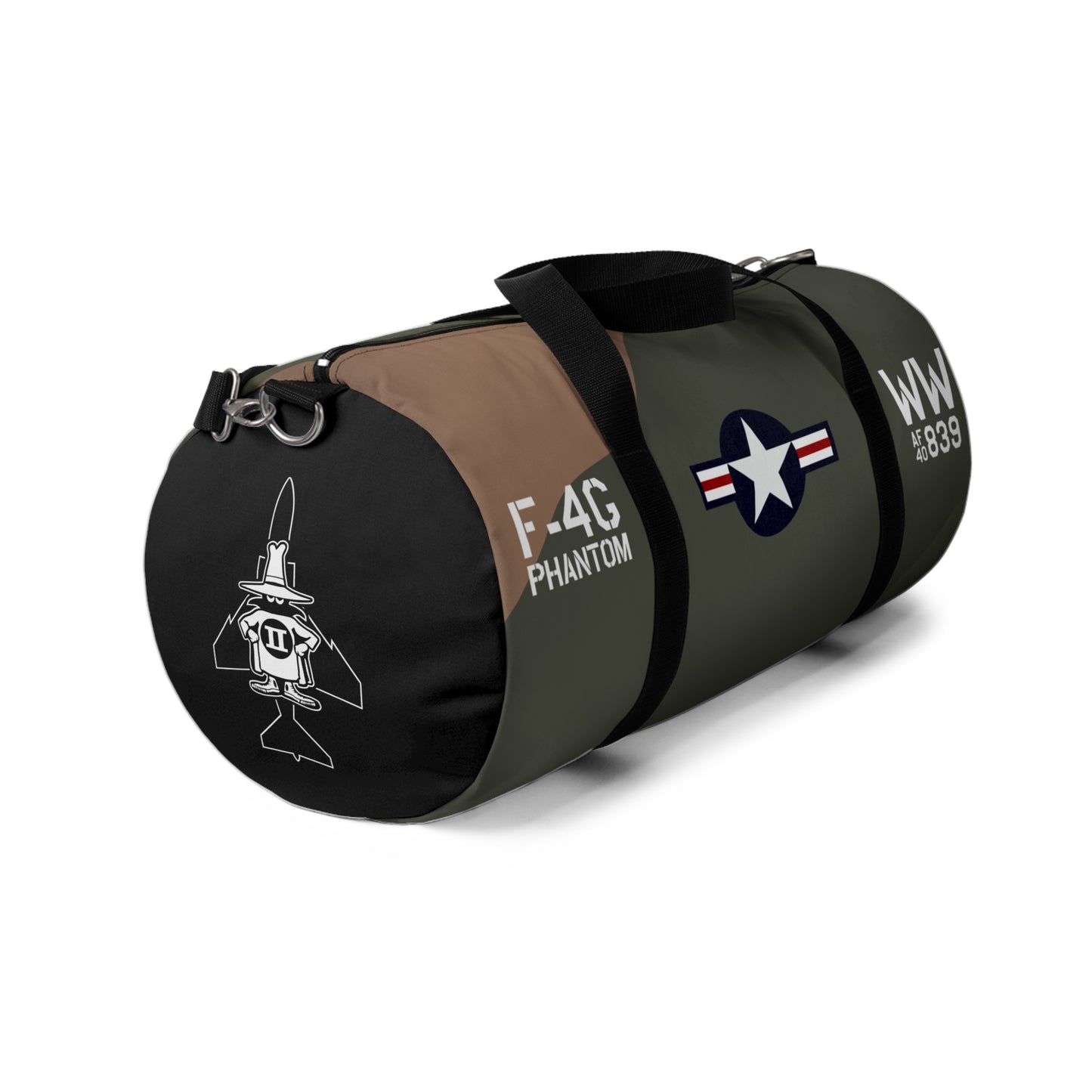 F-4 Phantom - Wild Weasel Military Aviation-Inspired Duffel Bag for Adventurers, Gym, Travel, Sports, or Camping