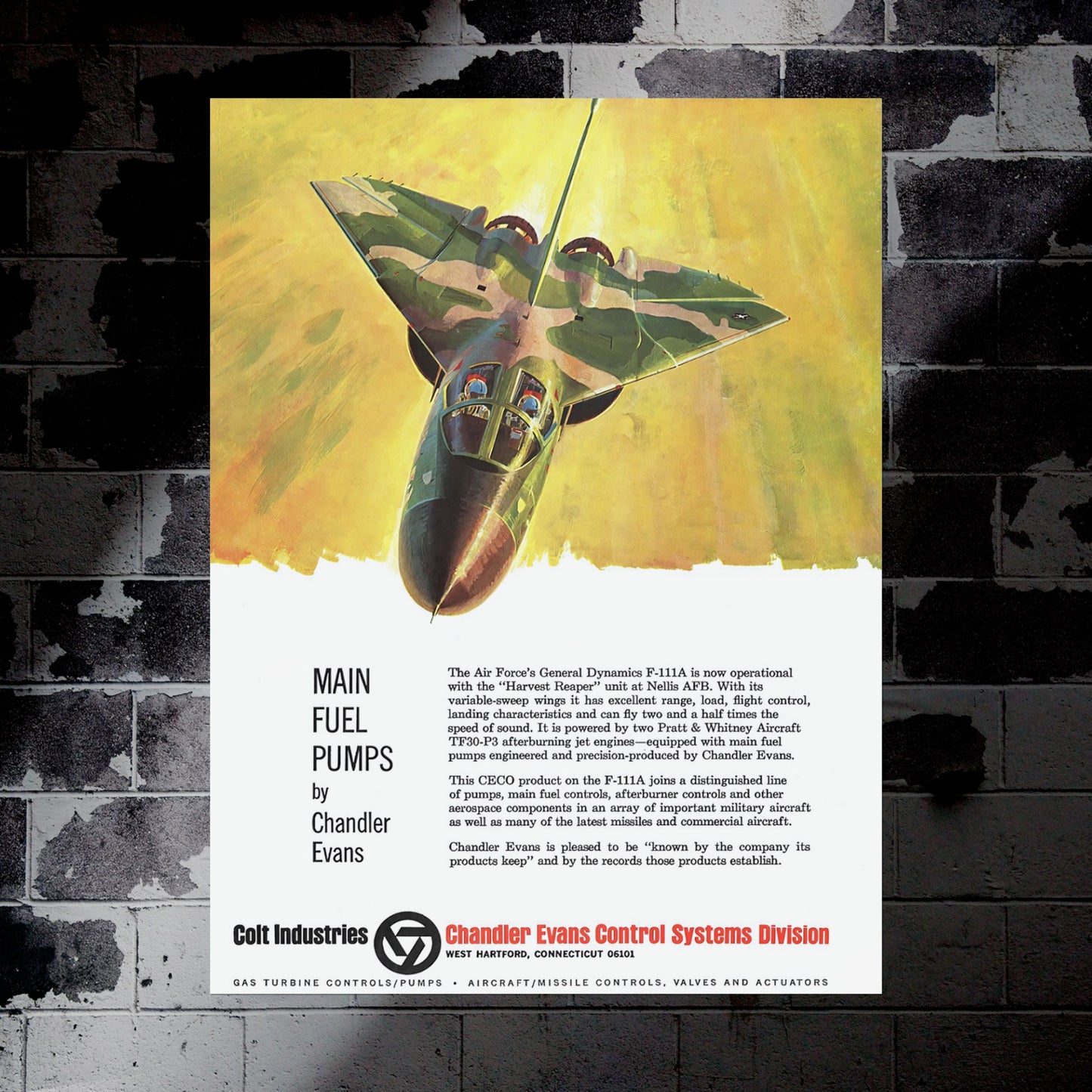 F-111A Aardvark Retro Style Military Aircraft Ad Poster Replica - Multiple Sizes Available!