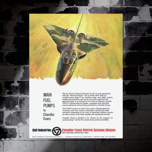 F-111A Aardvark Retro Style Military Aircraft Ad Poster Replica - Multiple Sizes Available!