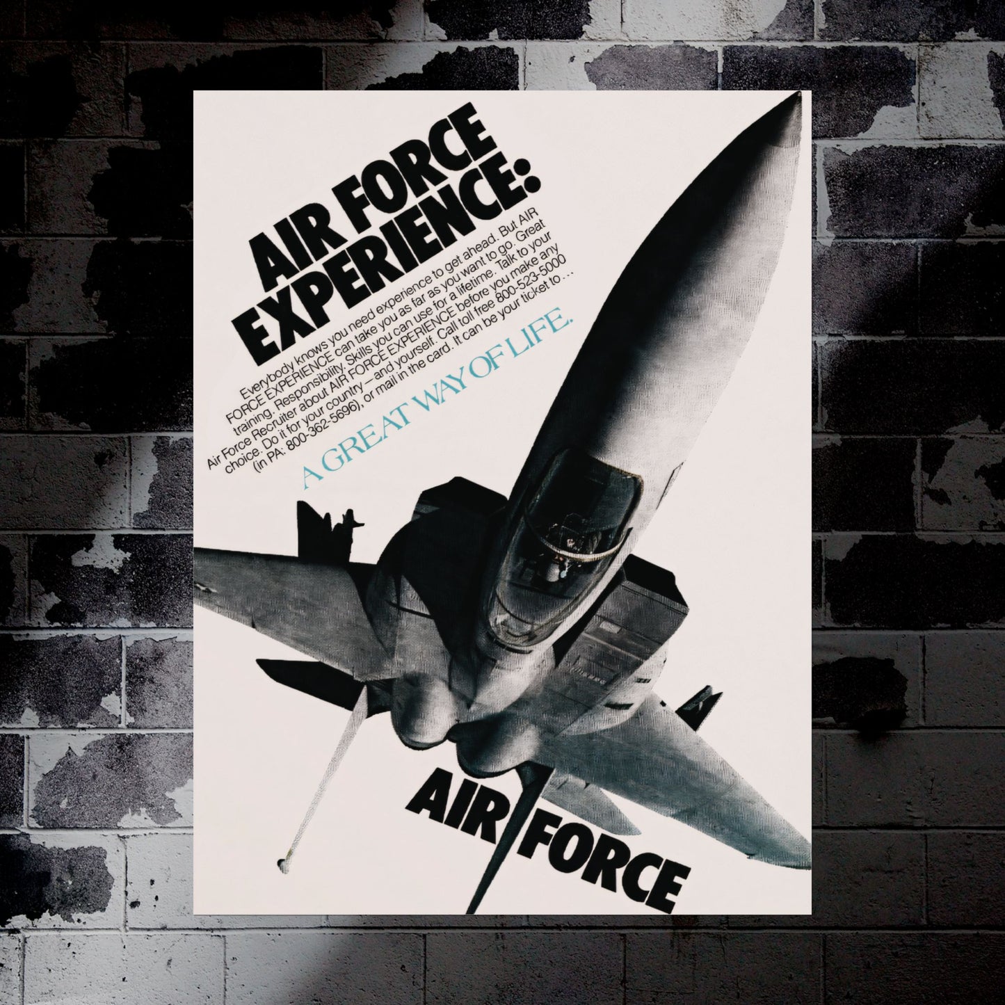 F-15 Eagle "Air Force Experience" Retro Style Military Aircraft Ad Poster Replica - Multiple Sizes Available!