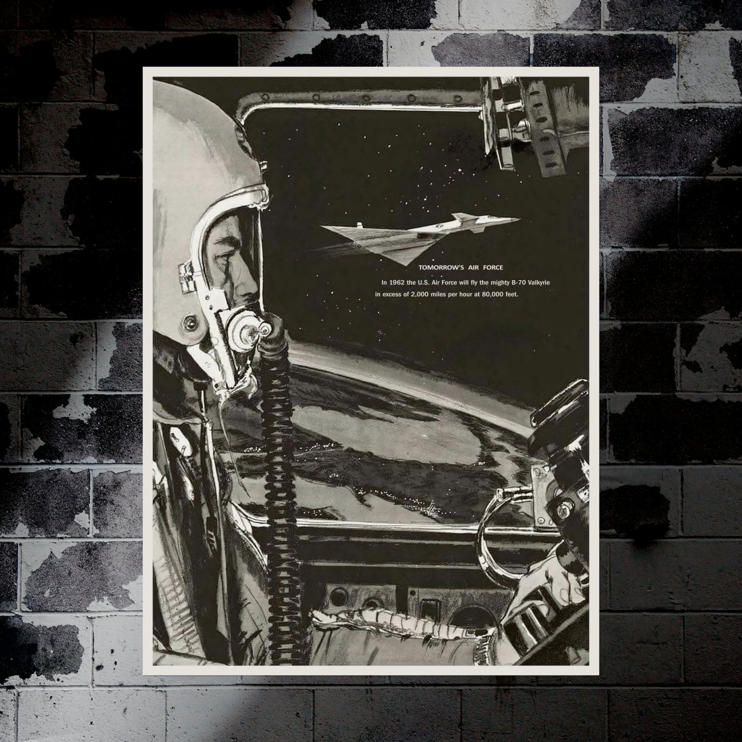 XB-70 Valkyrie "Tomorrow's Air Force" - Retro Style Military Poster Replica