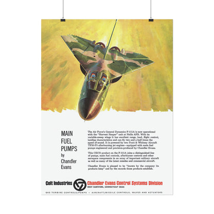 F-111A Aardvark Retro Style Military Aircraft Ad Poster Replica - Multiple Sizes Available!