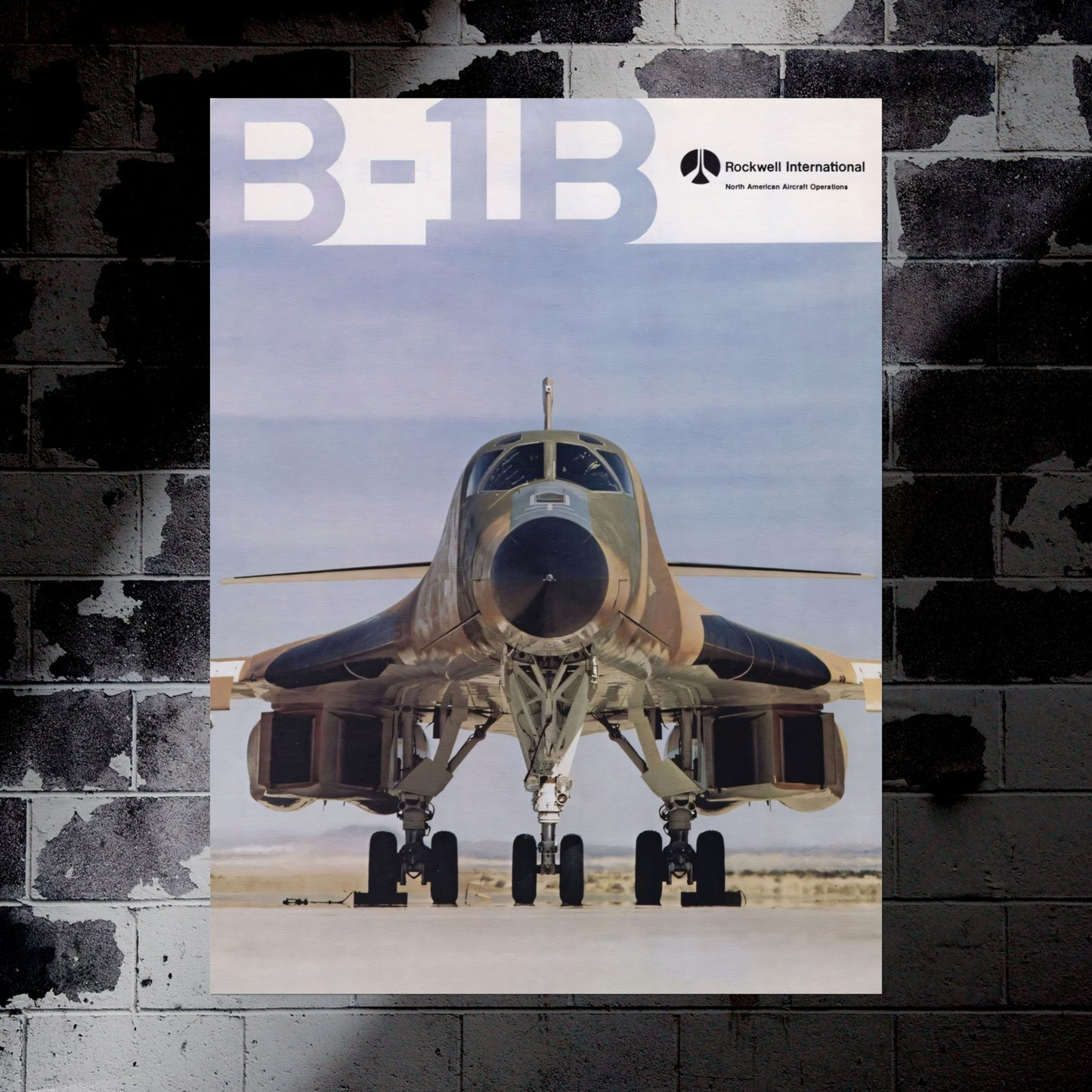 B-1B by Rockwell International Retro Style Military Aircraft Ad Poster Replica - Multiple Sizes Available!