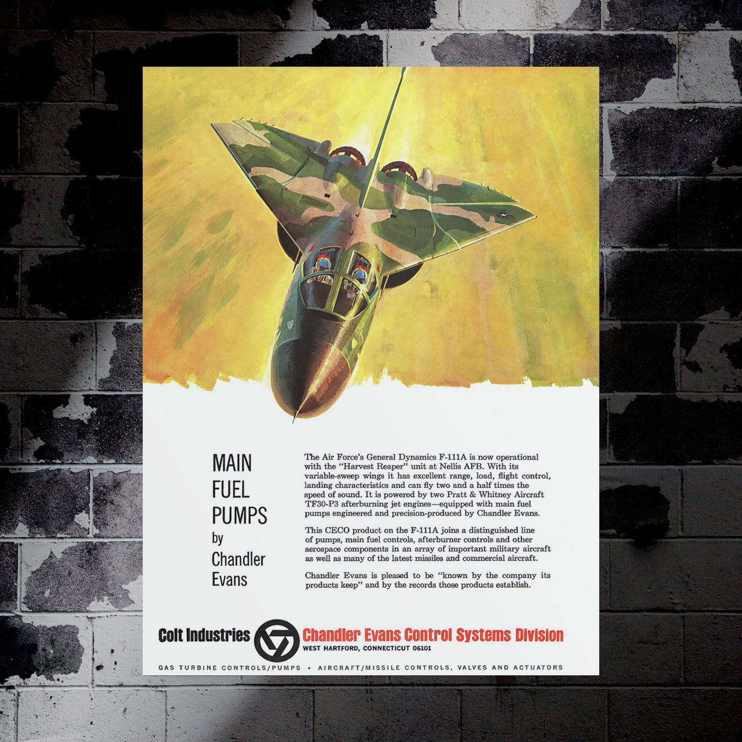 F-111A Aardvark Retro Style Military Aircraft Ad Poster Replica - Multiple Sizes Available!