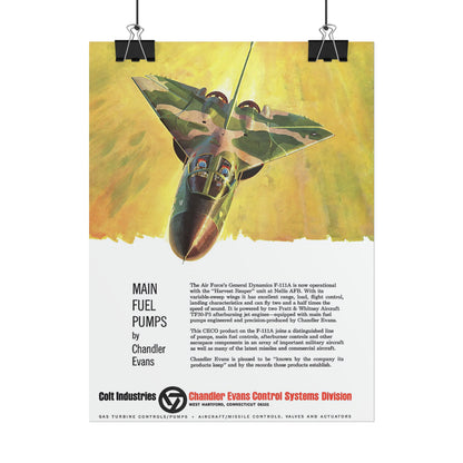 F-111A Aardvark Retro Style Military Aircraft Ad Poster Replica - Multiple Sizes Available!