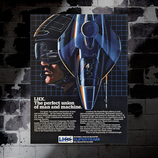 LHX "Perfect Union" Retro Style Military Aircraft Ad Poster Replica - Multiple Sizes Available!