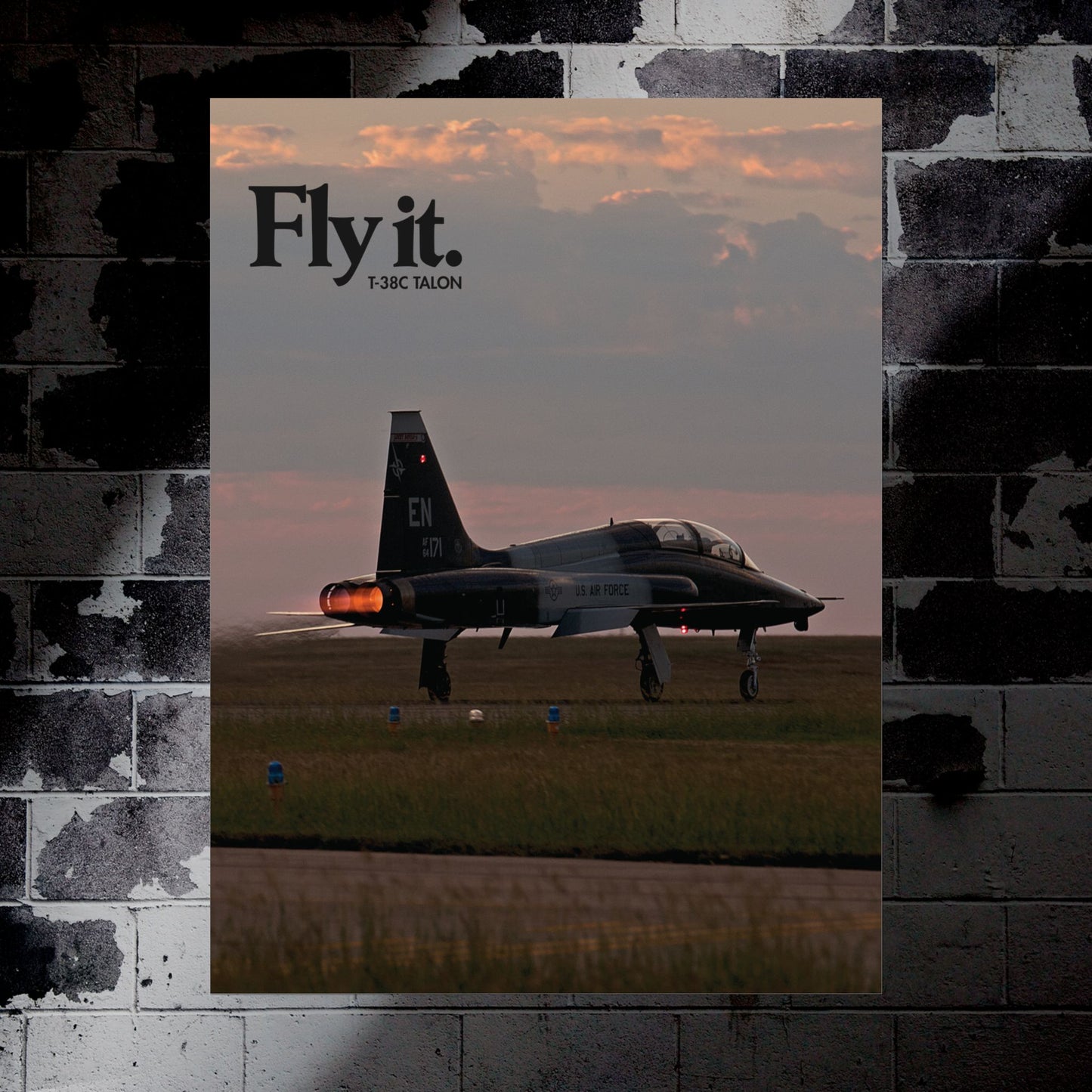 FLY IT - T-38C Talon Military Aircraft Ad Poster Replica - Multiple Sizes Available!