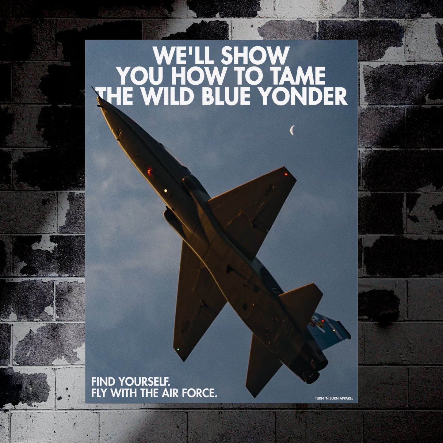 Tame the Wild Blue Yonder - T-38C Talon Military Aircraft Ad Poster Replica - Multiple Sizes Available!