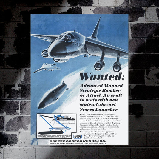B-58 Hustler "Stores Launcher" Retro Style Military Aircraft Ad Poster Replica - Multiple Sizes Available!