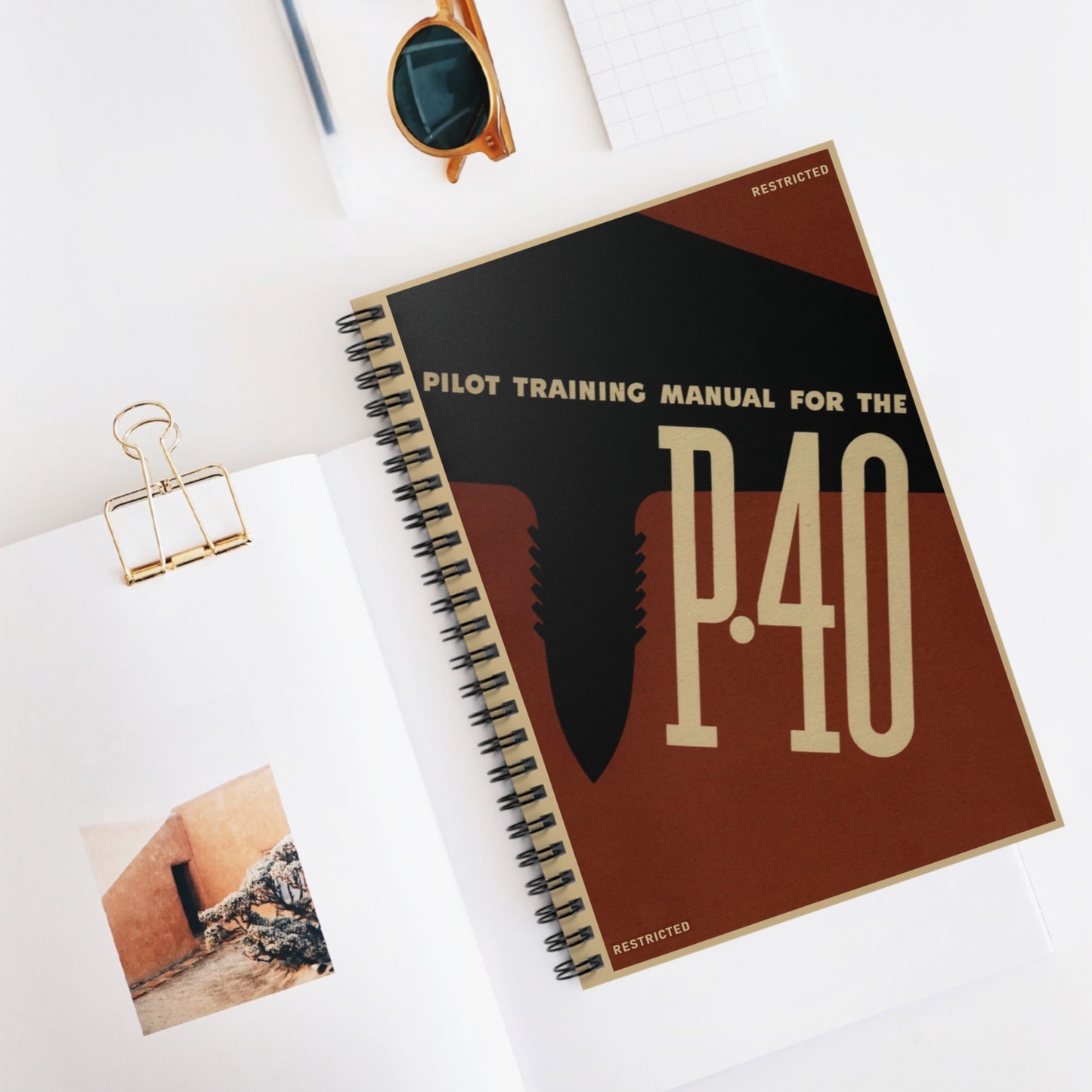Vintage P-40 Training Manual Notebook