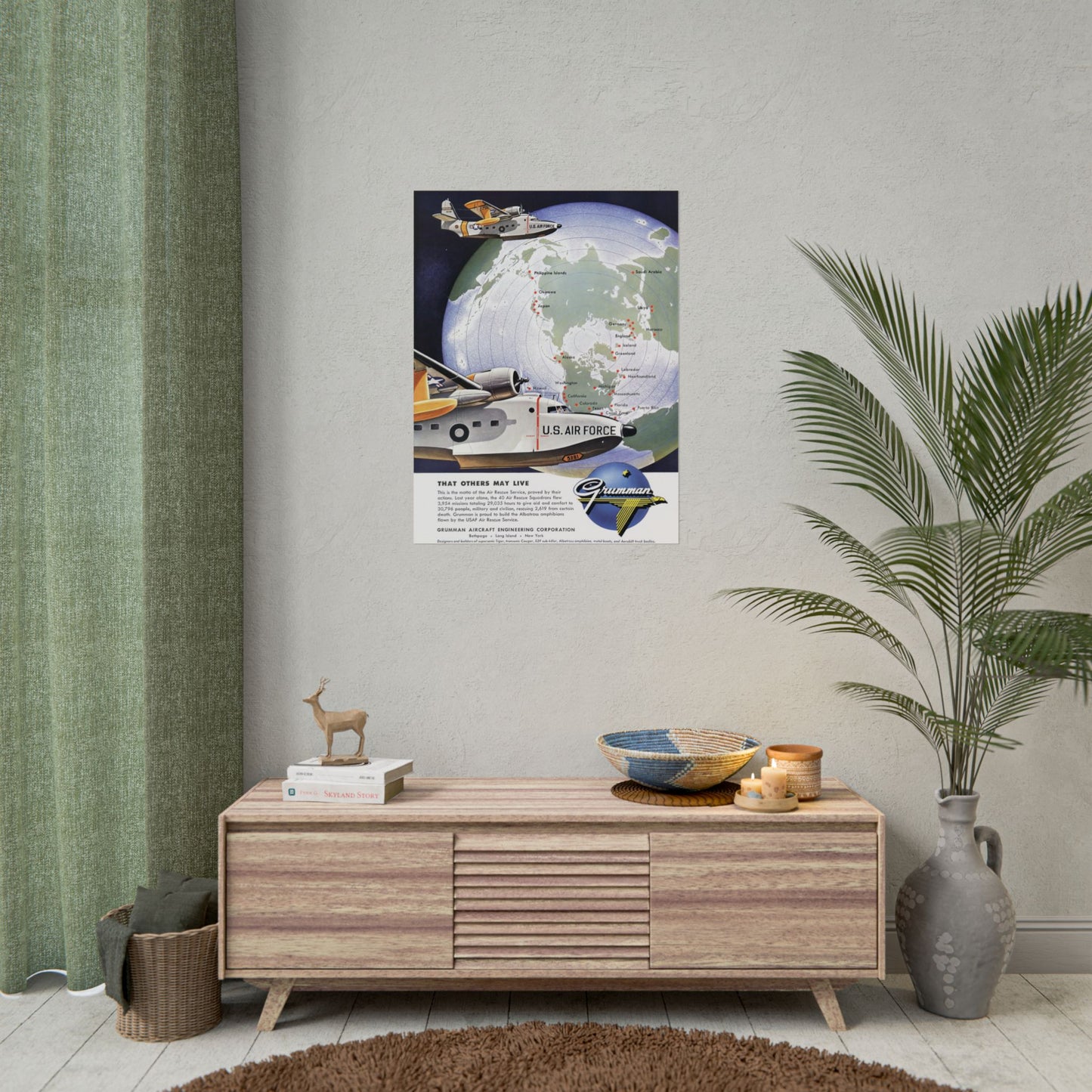 Albatross "That Others May Live" Retro Style Military Aircraft Ad Poster Replica - Multiple Sizes Available!
