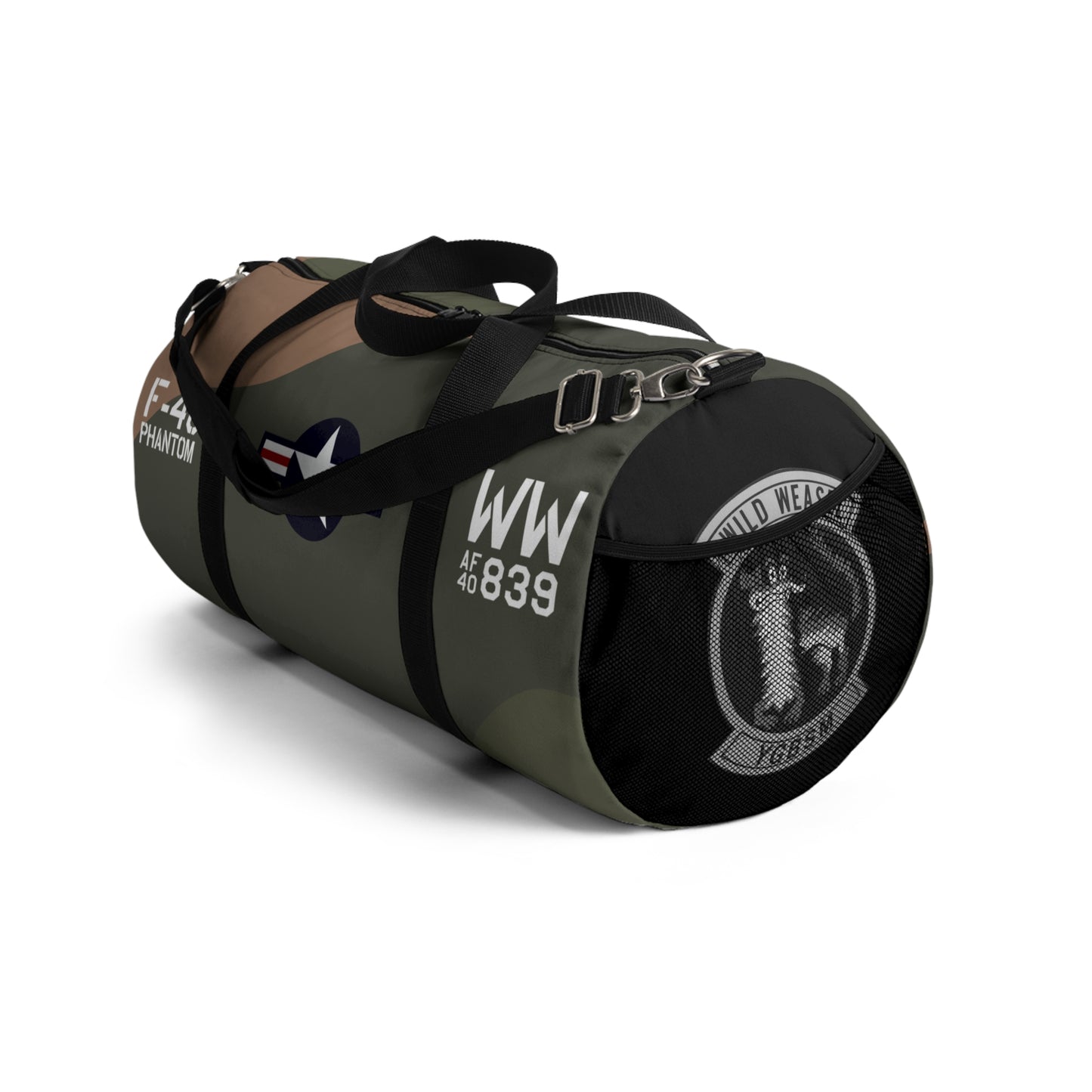 F-4 Phantom - Wild Weasel Military Aviation-Inspired Duffel Bag for Adventurers, Gym, Travel, Sports, or Camping