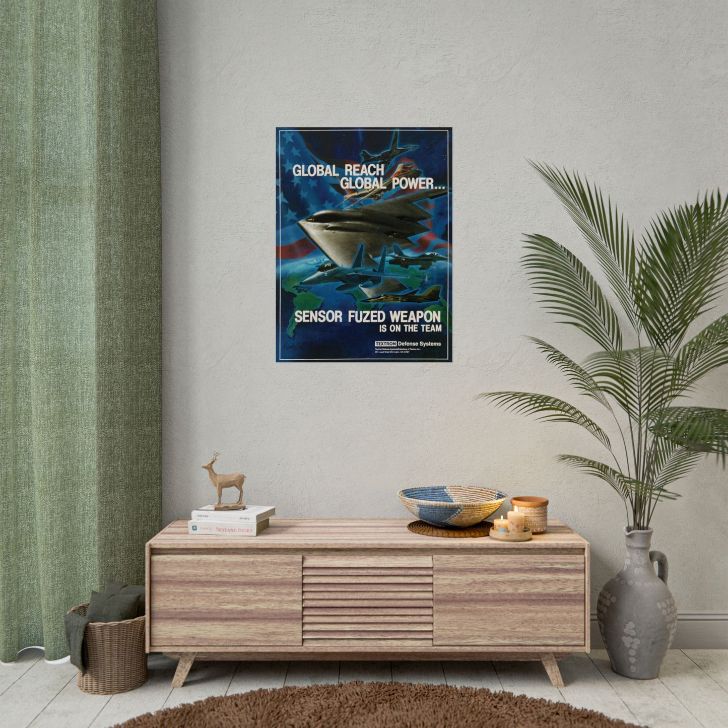 "Global Reach, Global Power" Retro Style Military Aircraft Ad Poster Replica - Multiple Sizes Available!