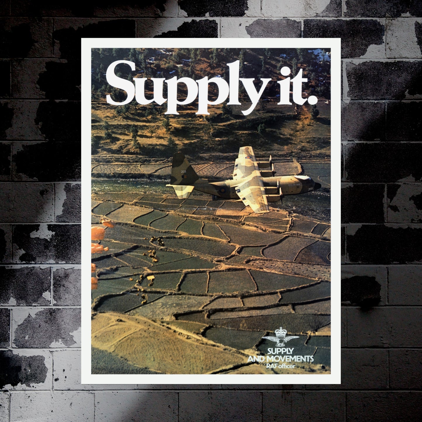 “Supply It” Retro Style Military Aircraft Ad Poster Replica - Multiple Sizes Available!