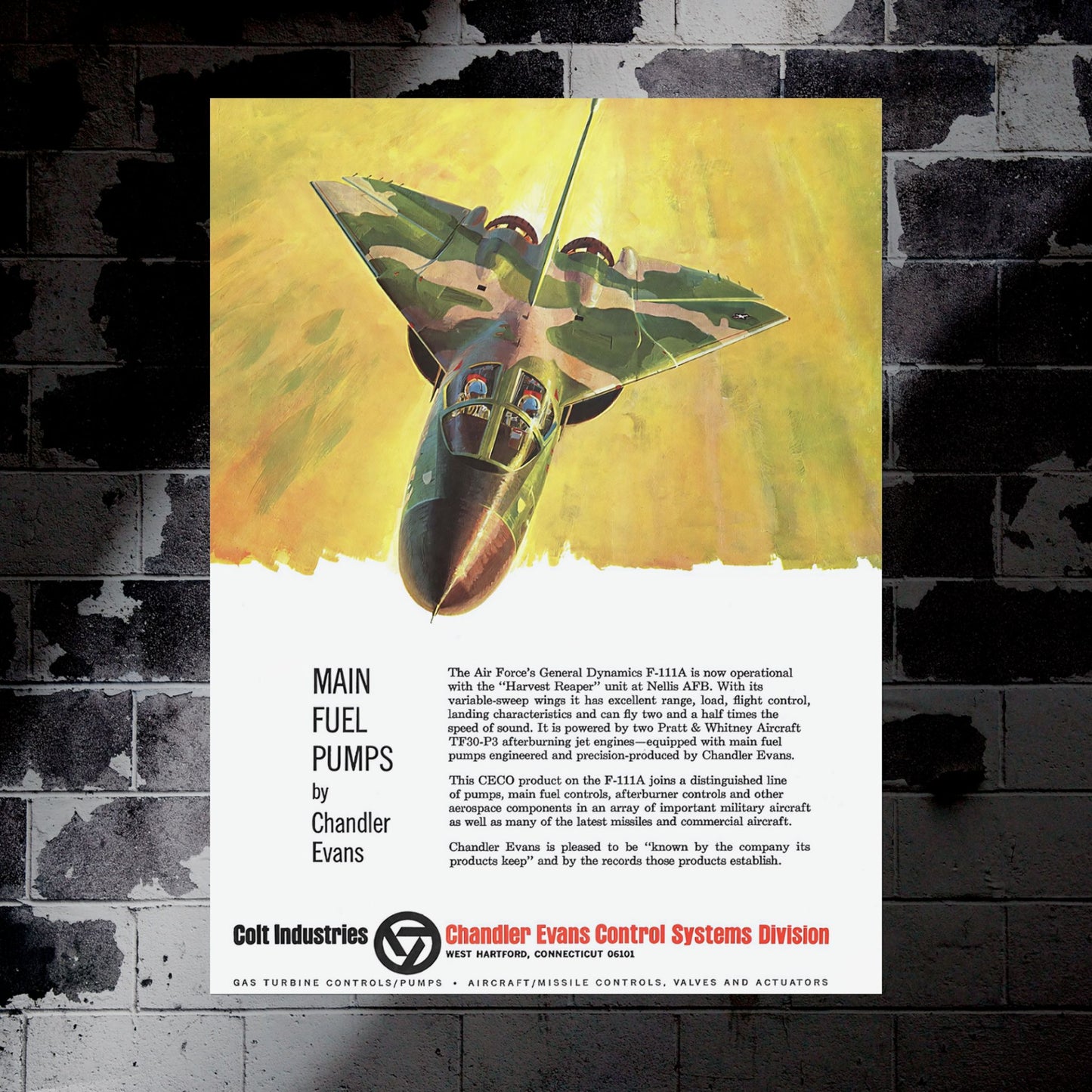 F-111A Aardvark Retro Style Military Aircraft Ad Poster Replica - Multiple Sizes Available!