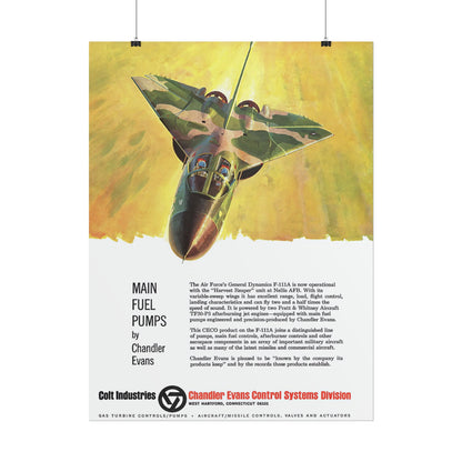 F-111A Aardvark Retro Style Military Aircraft Ad Poster Replica - Multiple Sizes Available!