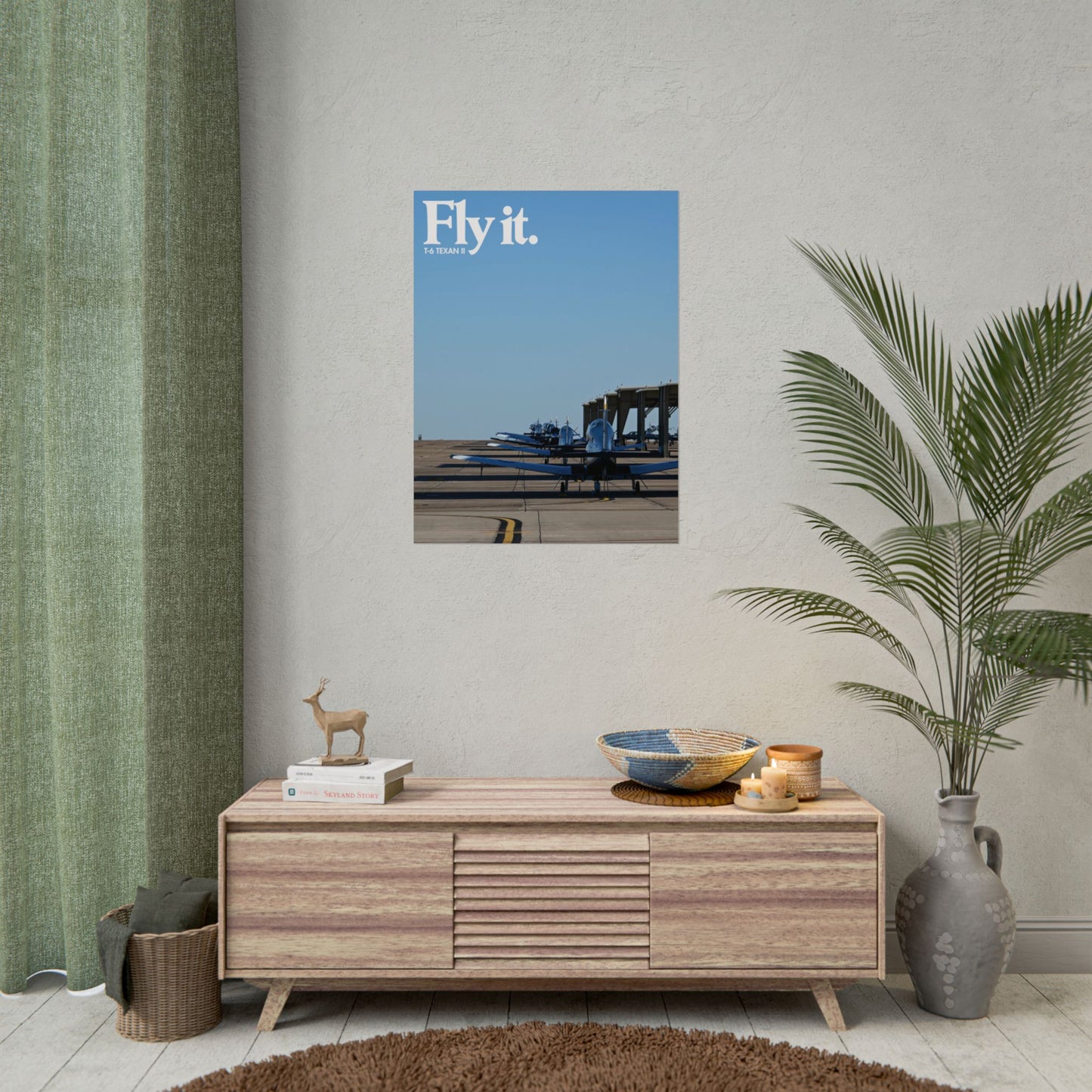 FLY IT - T-6 TEXAN II Military Aircraft Ad Poster Replica - Multiple Sizes Available!