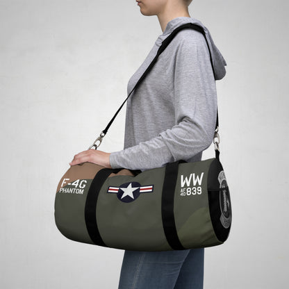 F-4 Phantom - Wild Weasel Military Aviation-Inspired Duffel Bag for Adventurers, Gym, Travel, Sports, or Camping