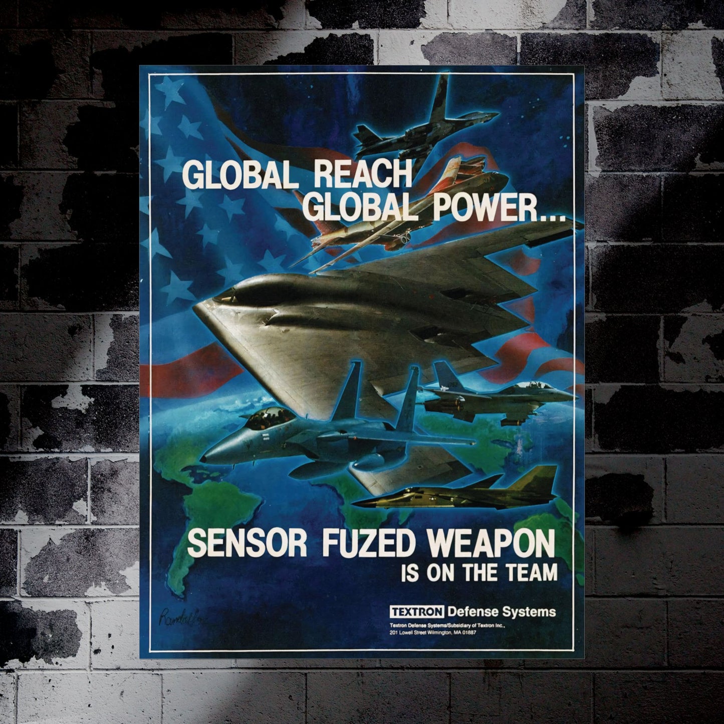 "Global Reach, Global Power" Retro Style Military Aircraft Ad Poster Replica - Multiple Sizes Available!