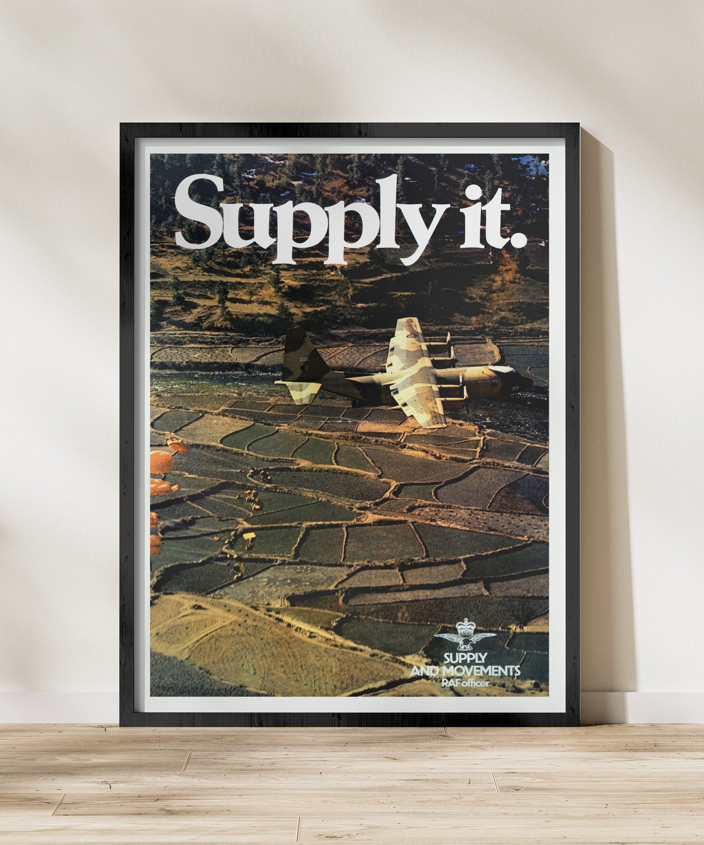 “Supply It” Retro Style Military Aircraft Ad Poster Replica - Multiple Sizes Available!