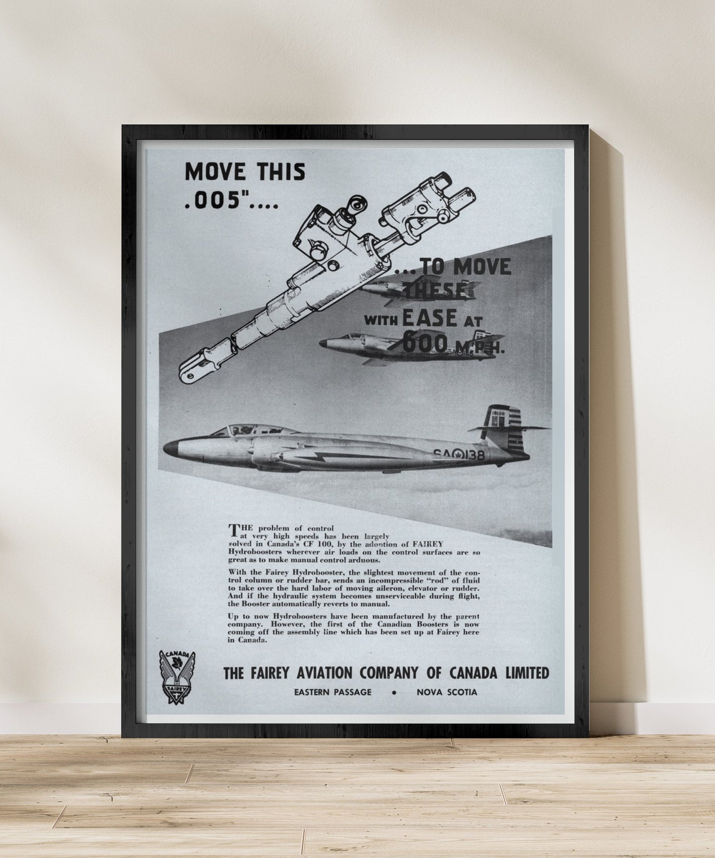 CF-100 “Canuck” Retro Style Military Aircraft Ad Poster Replica - Multiple Sizes Available!