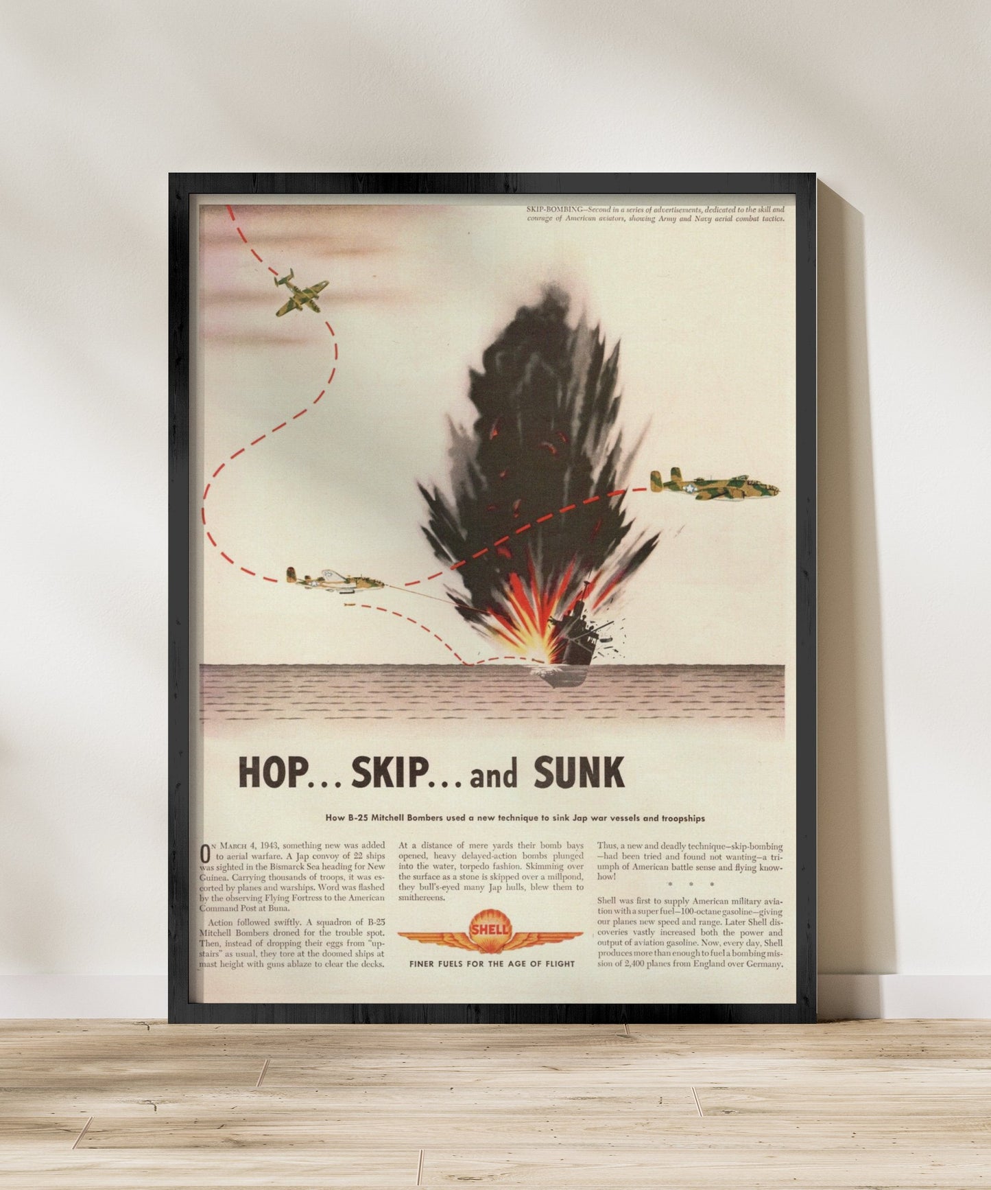 B-25 “Mitchell” Retro Style Military Aircraft Ad Poster Replica - Multiple Sizes Available!